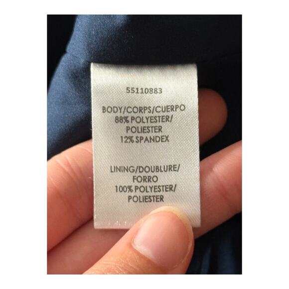 Kay Unger Dress Isolde Column gown navy blue size 8 - Picture 7 of 8